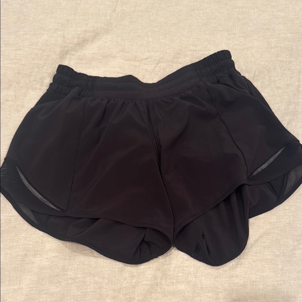 lululemon athletica Black Athletic Shorts with Comfortable Fit and Curved Hem